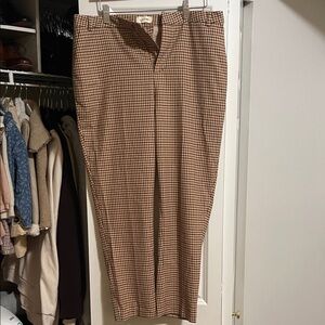 L'AGENCE Brown Houndstooth pants